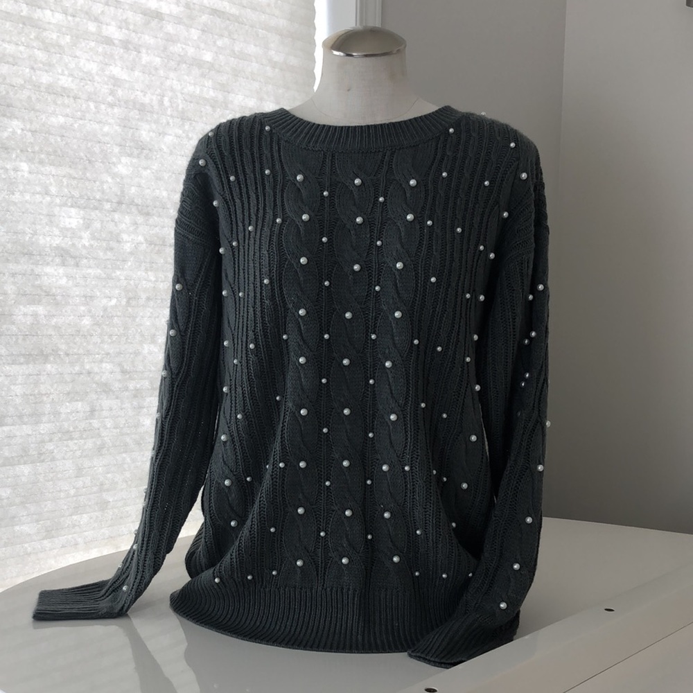 NWT Joe Fresh pearl cables sweater size small